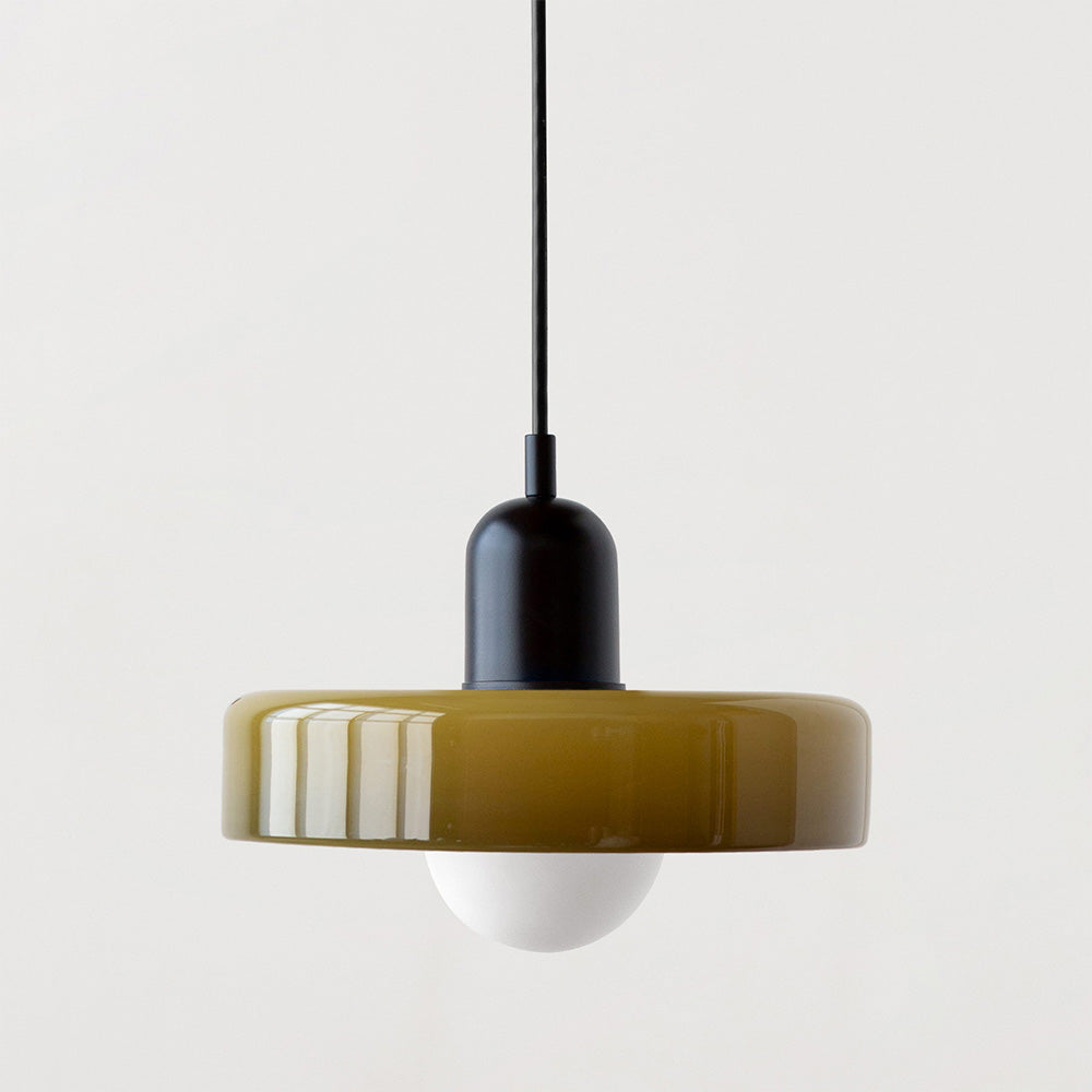 Vitréna Bauhaus Pendelleuchte für Esszimmer – Künstlerisches Design mit Harmonischer Lichtdiffusion, Ø 25cm, Verstellbare Aufhängung 19