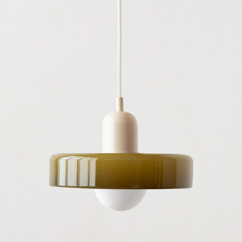 Vitréna Bauhaus Pendelleuchte für Esszimmer – Künstlerisches Design mit Harmonischer Lichtdiffusion, Ø 25cm, Verstellbare Aufhängung 24