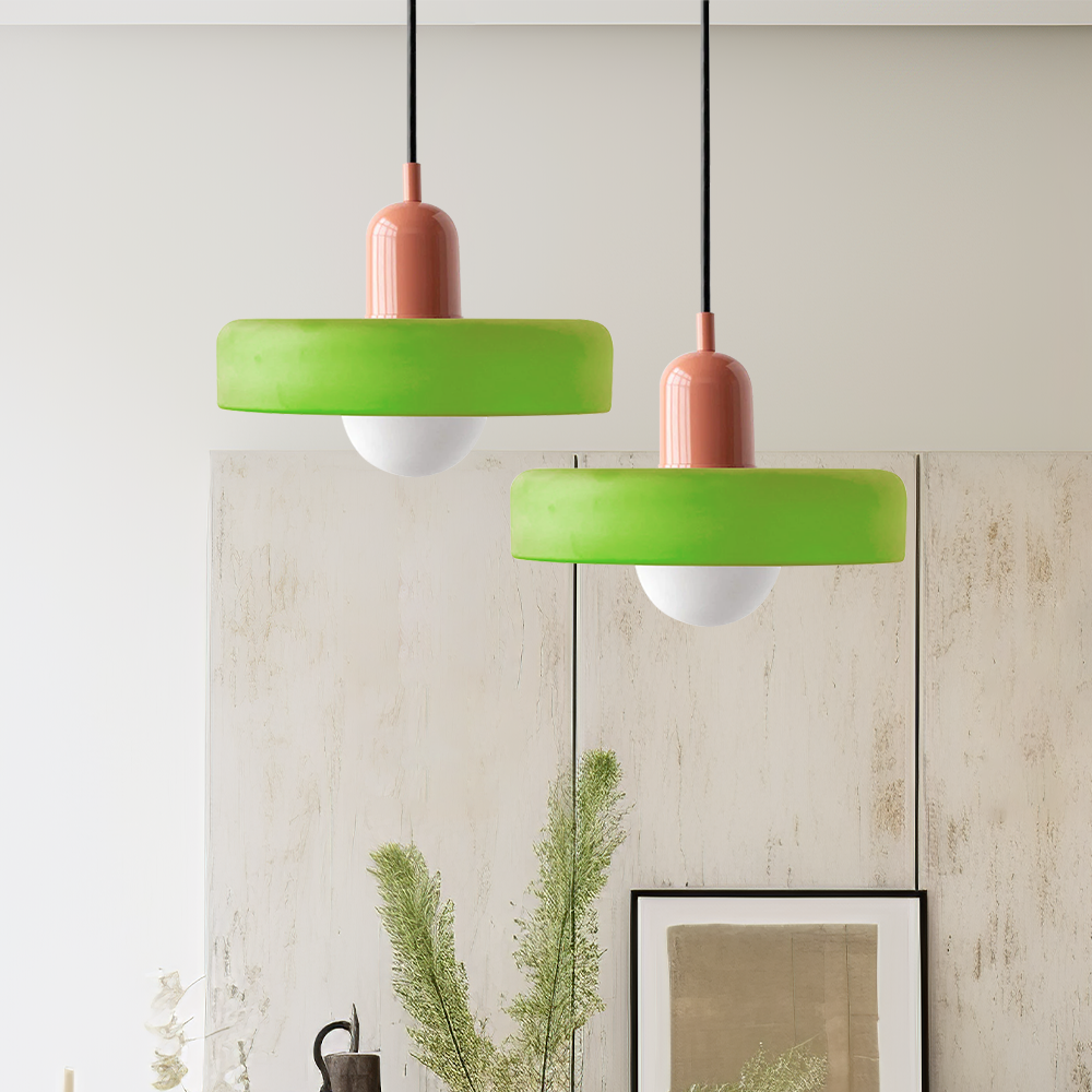 Vitréna Bauhaus Pendelleuchte für Esszimmer – Künstlerisches Design mit Harmonischer Lichtdiffusion, Ø 25cm, Verstellbare Aufhängung 8