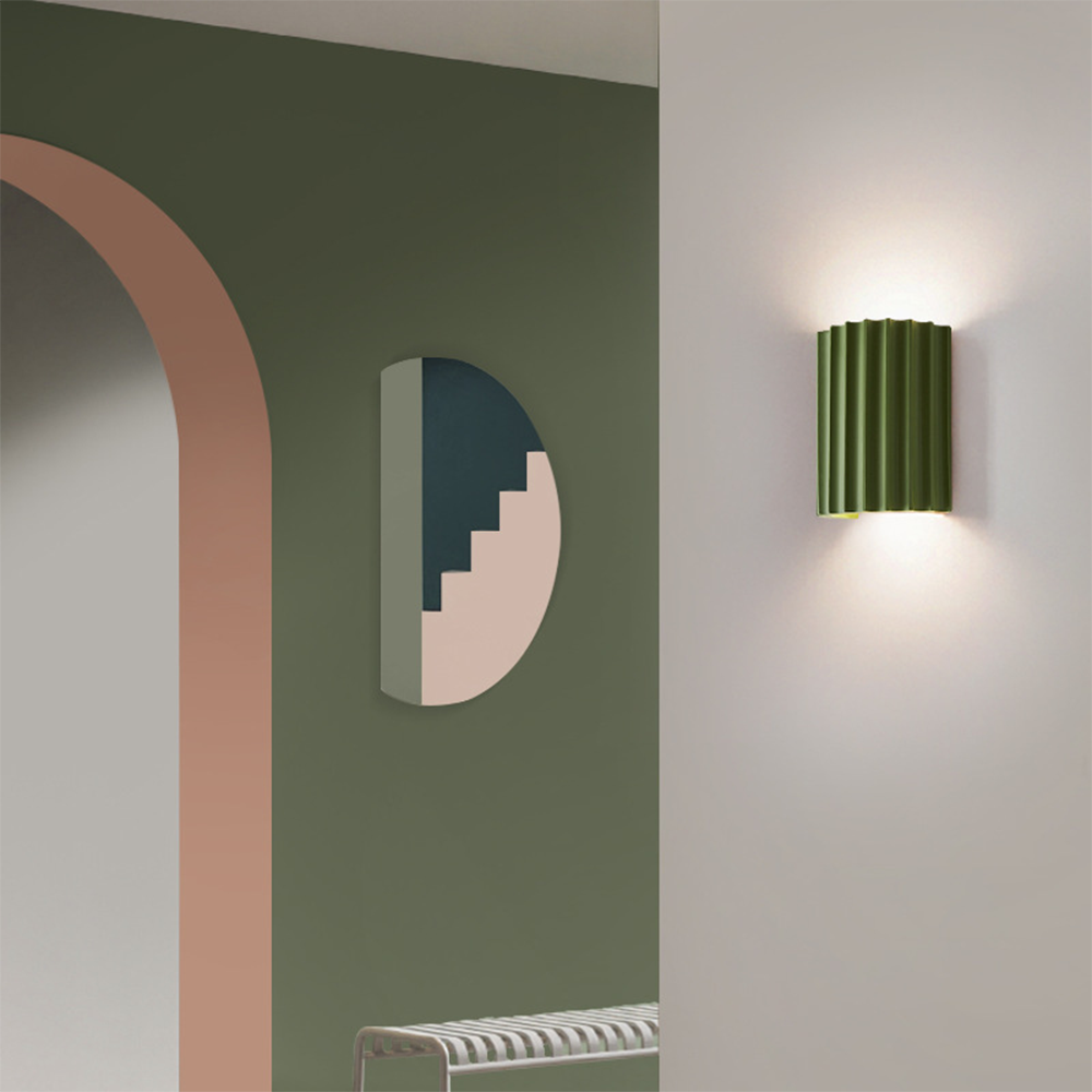 Wandlampe Wellen-Design – Elegante Wandleuchte für Wohnzimmer, Schlafzimmer und Büros, Moderne Beleuchtung, D14.8cm x H16.5cm 3