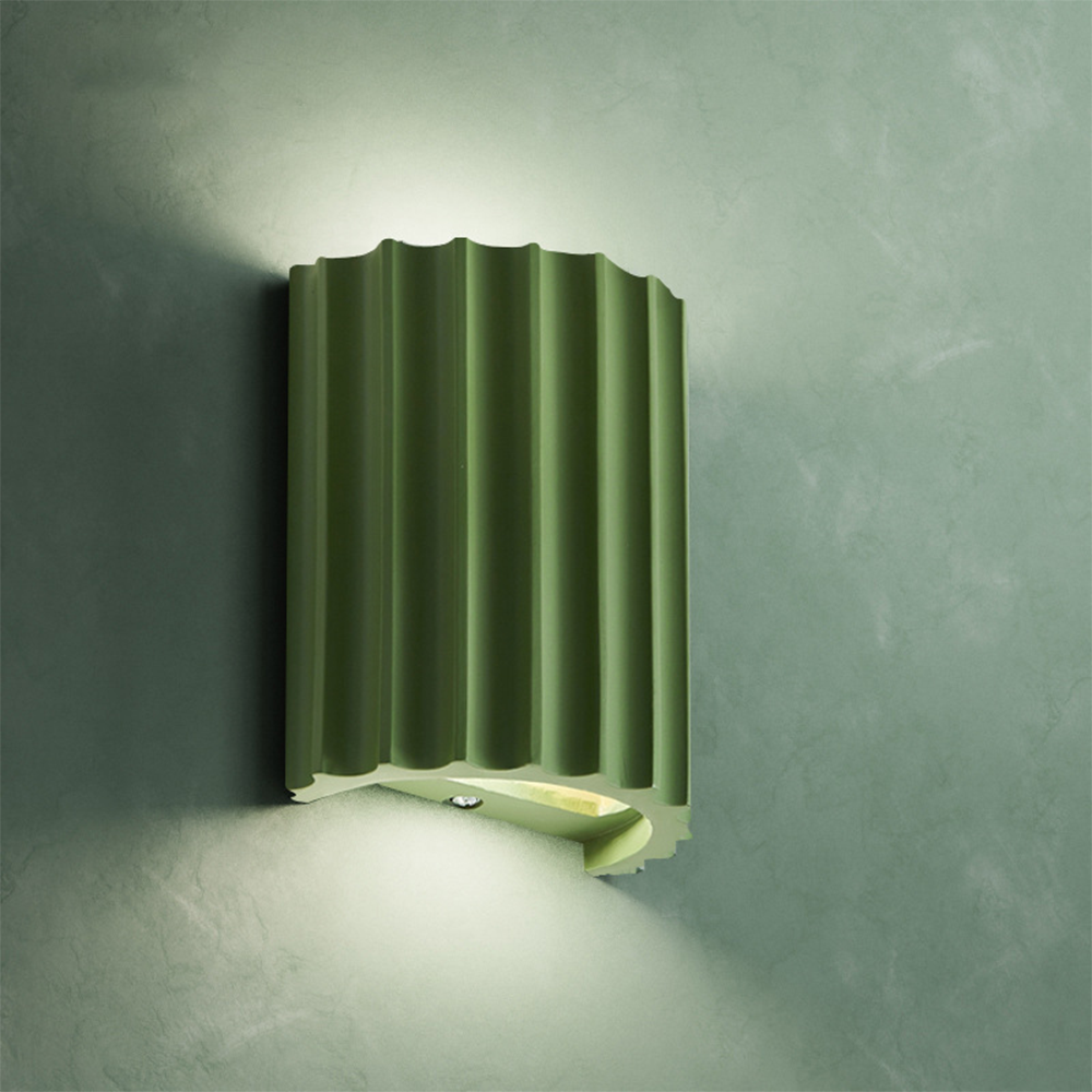 Wandlampe Wellen-Design – Elegante Wandleuchte für Wohnzimmer, Schlafzimmer und Büros, Moderne Beleuchtung, D14.8cm x H16.5cm 5
